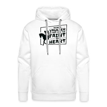 Equestrian Horse Vaulting Vaulter Horseback - Men's Premium Hoodie - white - Front - Liam (192cm)