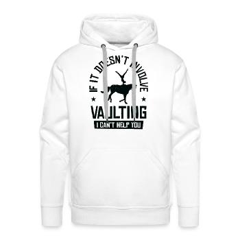 Equestrian Horse Vaulting Horseback Riding - Men's Premium Hoodie - white - Front - Liam (192cm)