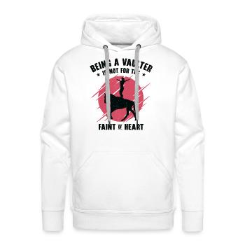 Equestrian Horse Vaulting Vaulter Horseback - Men's Premium Hoodie - white - Front - Liam (192cm)