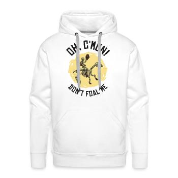 Halloween Cowboy Skeleton Foal Horse Riding - Men's Premium Hoodie - white - Front - Liam (192cm)