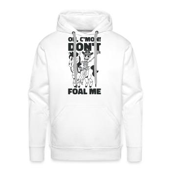 Halloween Cowboy Skeleton Foal Horse Riding - Men's Premium Hoodie - white - Front - Liam (192cm)