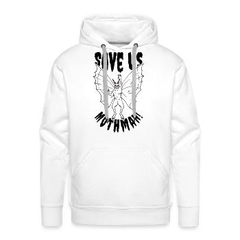 Halloween Mothman Mythical Line Art Beast Monster - Men's Premium Hoodie - white - Front - Liam (192cm)
