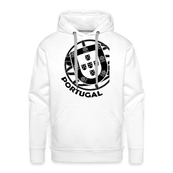 Portugal Coat of Arms - Men's Premium Hoodie - white - Front - Liam (192cm)