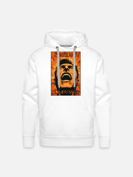 Strikingly Unimpressive Man - Men's Premium Hoodie - white