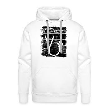 Stethoscope - Men's Premium Hoodie - white - Front - Liam (192cm)