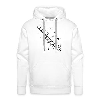 Flute Music - Men's Premium Hoodie - white - Front - Liam (192cm)