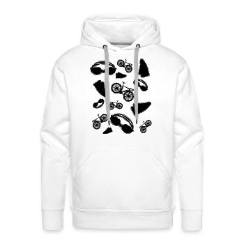 Triathlon - Men's Premium Hoodie - white - Front - Liam (192cm)