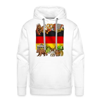 Germany - Men's Premium Hoodie - white - Front - Liam (192cm)