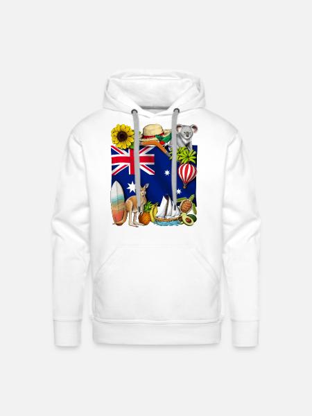 Australia - Men's Premium Hoodie - white