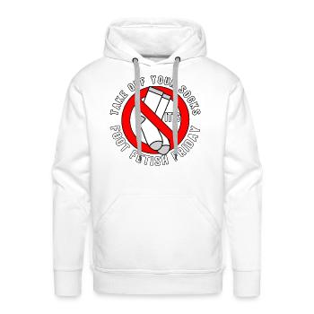 Foot Fetish Friday - Men's Premium Hoodie - white - Front - Liam (192cm)