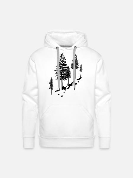 Pine Tree - Men's Premium Hoodie - white