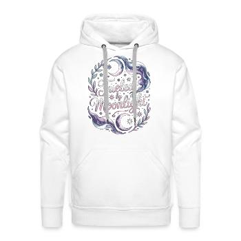 Witchcraft Fueled By Moonlight Sorcery Astrology - Men's Premium Hoodie - white - Front - Liam (192cm)