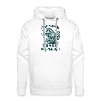 Professional Trash Inspector Raccoon - Men's Premium Hoodie - white - Front - Liam (192cm)