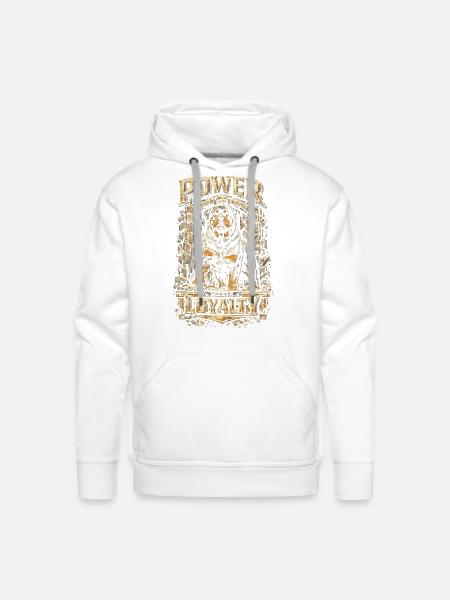 Rottweiler Power Meets Loyalty - Men's Premium Hoodie - white