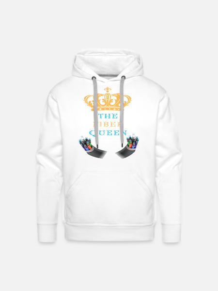 The_Fiber_Queen_-sized - Men's Premium Hoodie - white