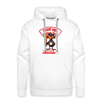 Caffeinated Crow Loading Graphic - Men's Premium Hoodie - white - Front - Liam (192cm)