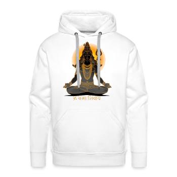 Shiva Meditation Om Namah Shivaya - Men's Premium Hoodie - white - Front - Liam (192cm)