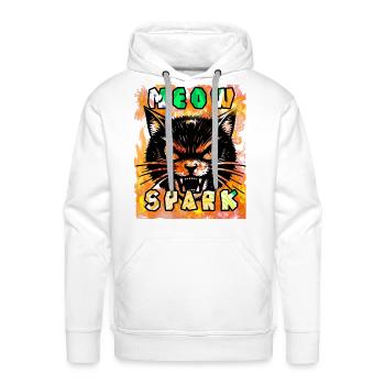 MEOWSPARK - Men's Premium Hoodie - white - Front - Liam (192cm)