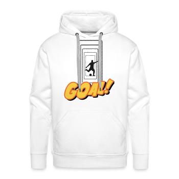 goal - Men's Premium Hoodie - white - Front - Liam (192cm)
