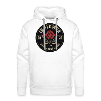 In_flower_we_trust_Essential - Men's Premium Hoodie - white - Front - Liam (192cm)