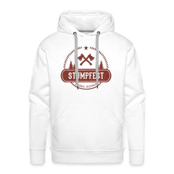 Stumpfest - Brisbane Australia - Men's Premium Hoodie - white - Front - Liam (192cm)