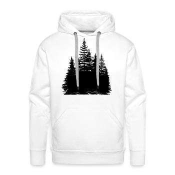 pine trees - Men's Premium Hoodie - white - Front - Liam (192cm)