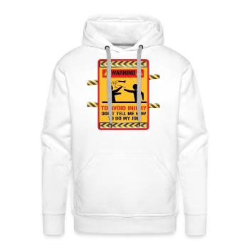 Warning I'm An Engineer - Men's Premium Hoodie - white - Front - Liam (192cm)