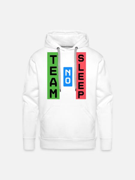Team No Sleep Neon Stripes - Men's Premium Hoodie - white