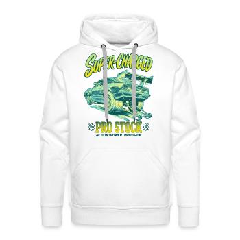Super-Charged Pro Stock Car - Men's Premium Hoodie - white - Front - Liam (192cm)