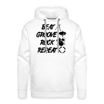 Drum Set Techniques - Men's Premium Hoodie - white - Front - Liam (192cm)