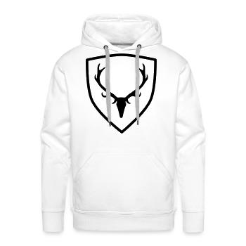 coat of arms with antlers - Men's Premium Hoodie - white - Front - Liam (192cm)