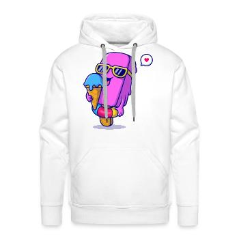 Ice Cream - Men's Premium Hoodie - white - Front - Liam (192cm)