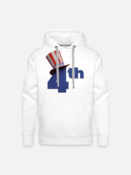 4th of july - Men's Premium Hoodie - white