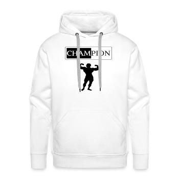 body building - Men's Premium Hoodie - white - Front - Liam (192cm)