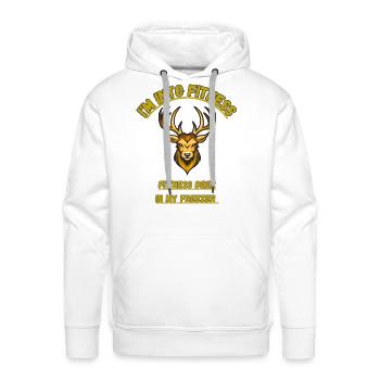 I'm Into Fitness Fitness Deer - Men's Premium Hoodie - white - Front - Liam (192cm)