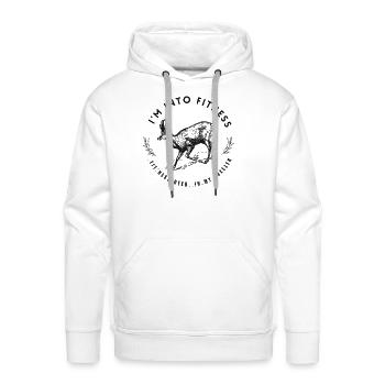 I'm Into Fitness Fitness Deer - Men's Premium Hoodie - white - Front - Liam (192cm)