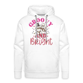 Groovy and bright - Men's Premium Hoodie - white - Front - Liam (192cm)