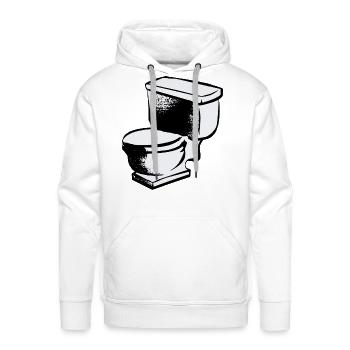 Basic Toilet - Men's Premium Hoodie - white - Front - Liam (192cm)