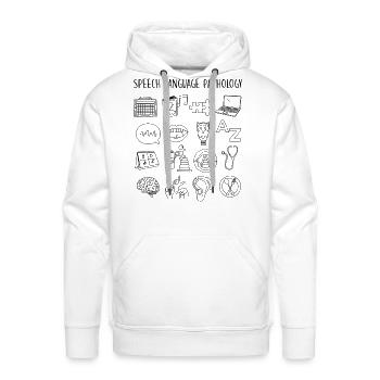 Speech Language Pathology Pathologist SLP Speech - Men's Premium Hoodie - white - Front - Liam (192cm)