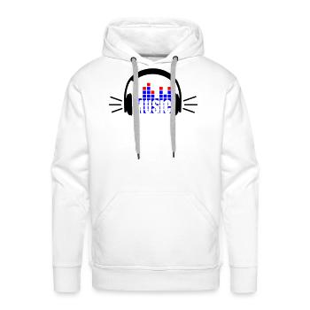 Music - Men's Premium Hoodie - white - Front - Liam (192cm)