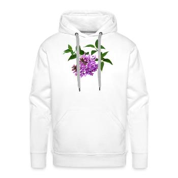 Lovely Lilacs - Men's Premium Hoodie - white - Front - Liam (192cm)