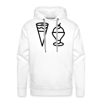 ice cream - Men's Premium Hoodie - white - Front - Liam (192cm)