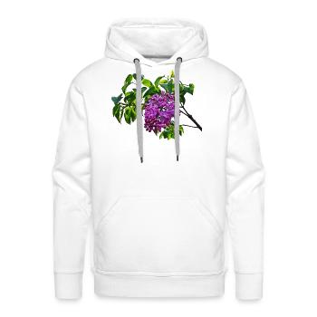 Lilacs Just Opening - Men's Premium Hoodie - white - Front - Liam (192cm)