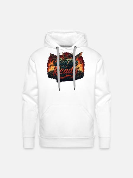 Battle Ready - Men's Premium Hoodie - white