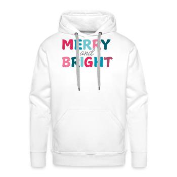 Merry and Bright - Men's Premium Hoodie - white - Front - Liam (192cm)