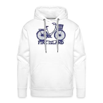 FIRE ISLAND new york bicycle summer vacation beach - Men's Premium Hoodie - white - Front - Liam (192cm)