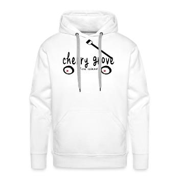 Cherry Grove Fire Island NY wagon word lesbian - Men's Premium Hoodie - white - Front - Liam (192cm)