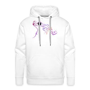 Neon Geometric Frog Illustration - Men's Premium Hoodie - white - Front - Liam (192cm)