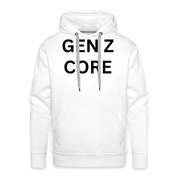 GEN Z CORE - Men's Premium Hoodie - white - Front - Liam (192cm)