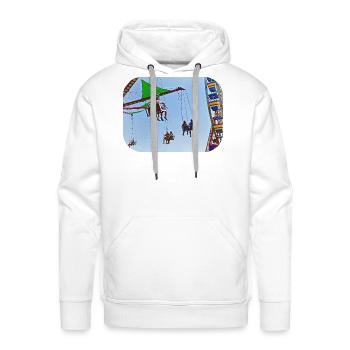 Swing Ride Next to Ferris Wheel - Men's Premium Hoodie - white - Front - Liam (192cm)